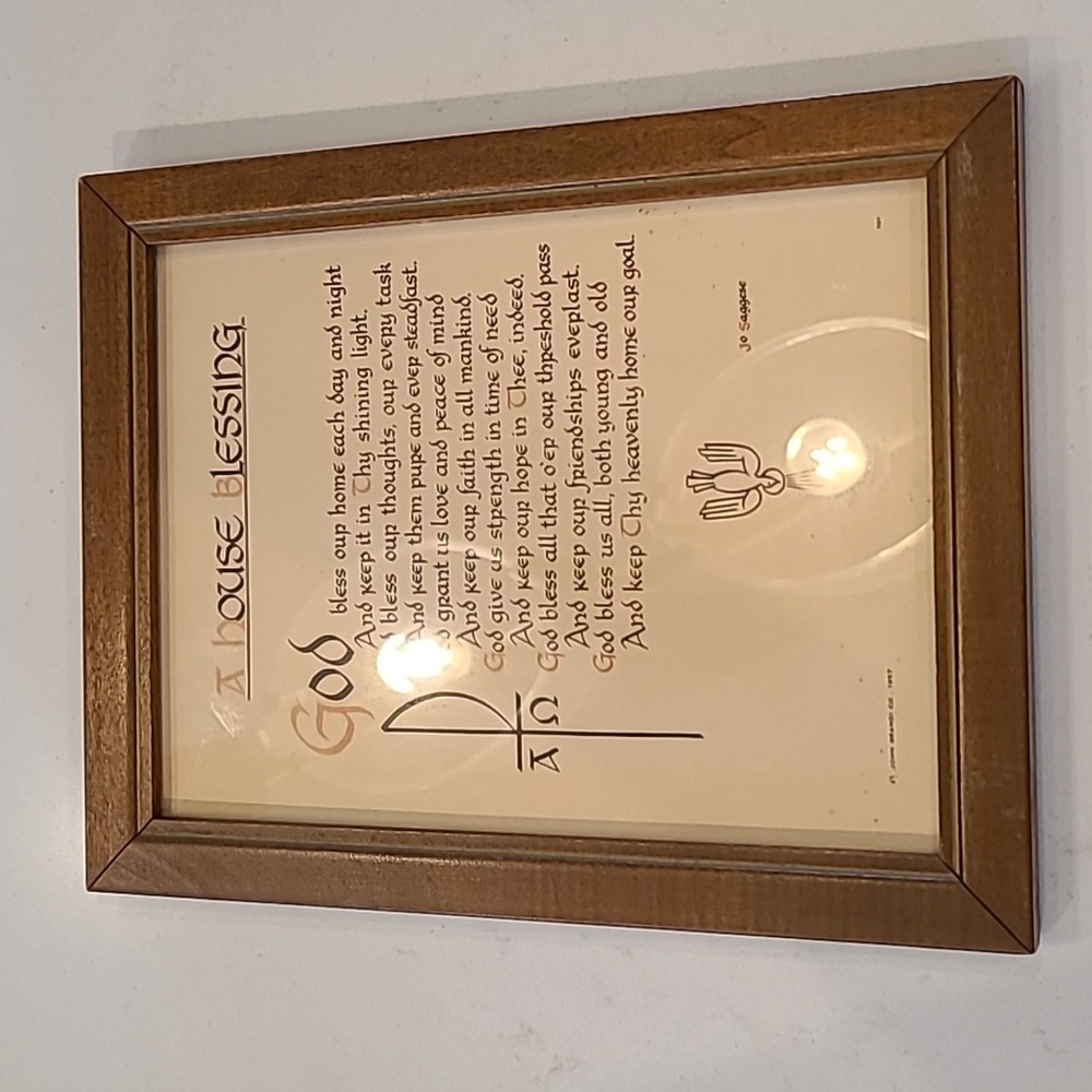 Vintage Framed House Blessing